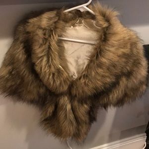 Faux fur wrap/shall- brand new